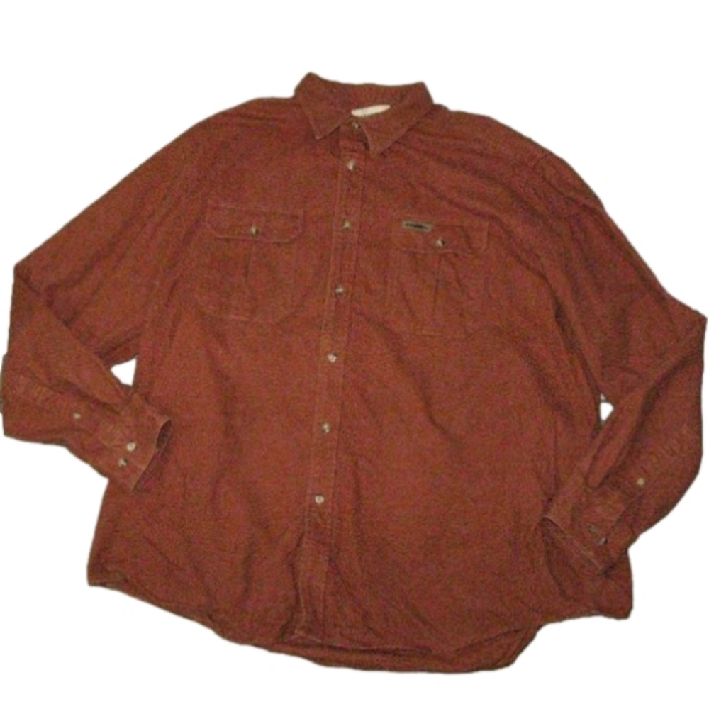 GANDER Mtn Burnt Orange Chamois Heavyweight Outdoor Shirt Size 2XL